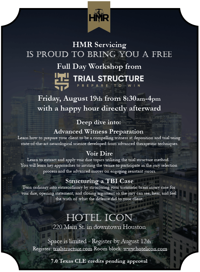 HMR & Trial Structure One Day Workshop – Houston